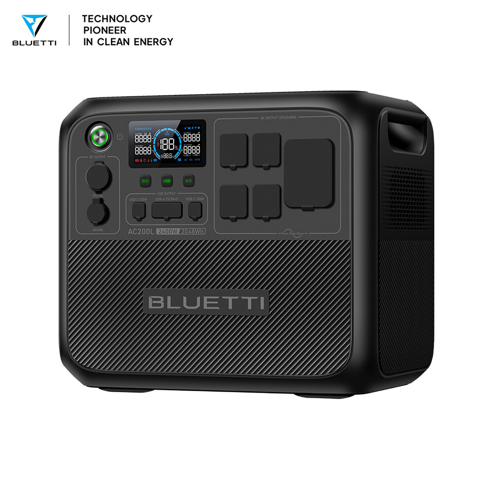 BLUETTI AC200L/AC200PL 2400W 2048Wh/2304Wh Power Station for RV Trip/Home Backup