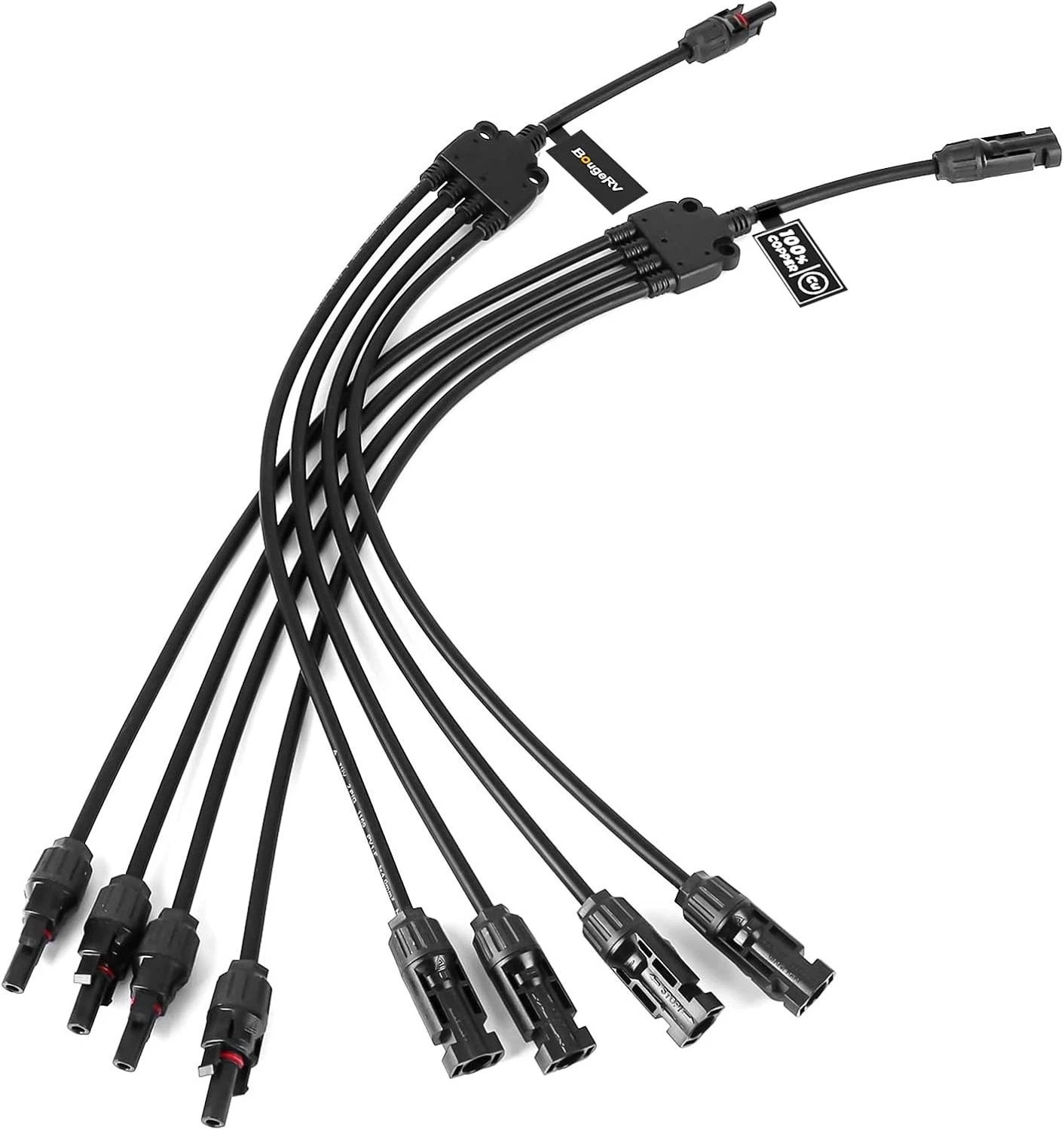 Versatile Solar Y Connectors for Connecting 4 Panels – Safe & Durable PVC Design