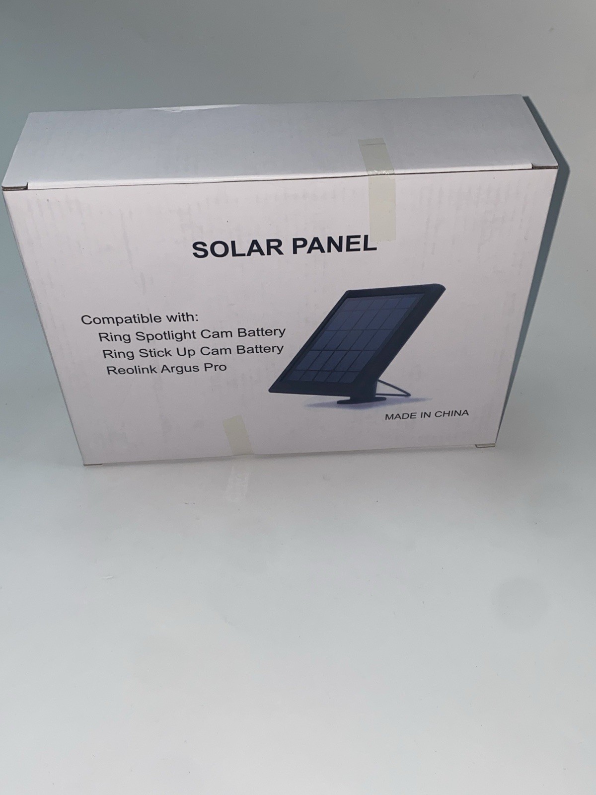 Solar Panel for Ring Spotlight Cam Stick Up Cam Reolink Argus Pro Battery White