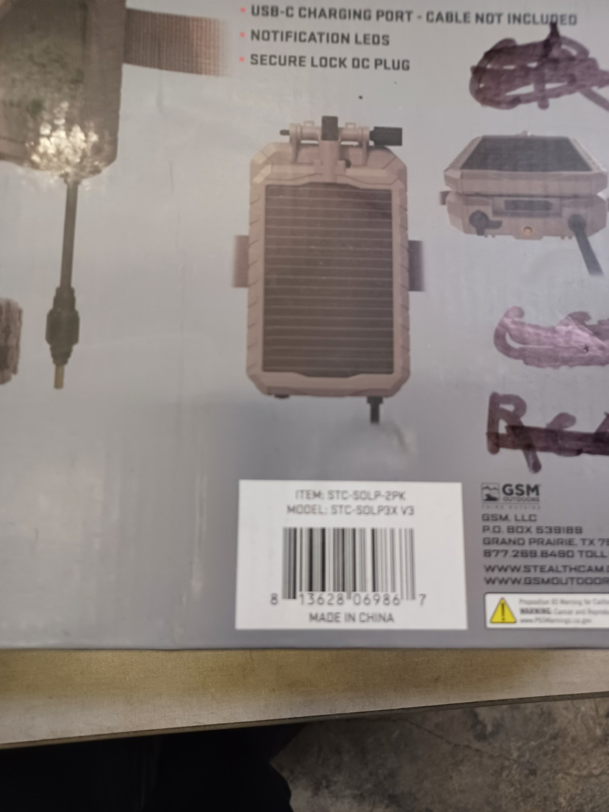 Stealth Cam 12V Solar Battery 2-Pack with 10ft Cable Trail Cameras STC-SOLP-2pk