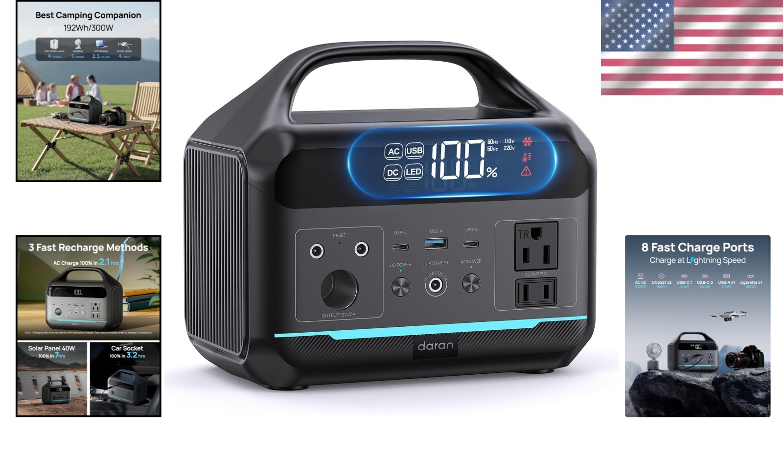 Portable Generator with 9 Outputs – Safe Energy Source for Outdoor Enthusiasts