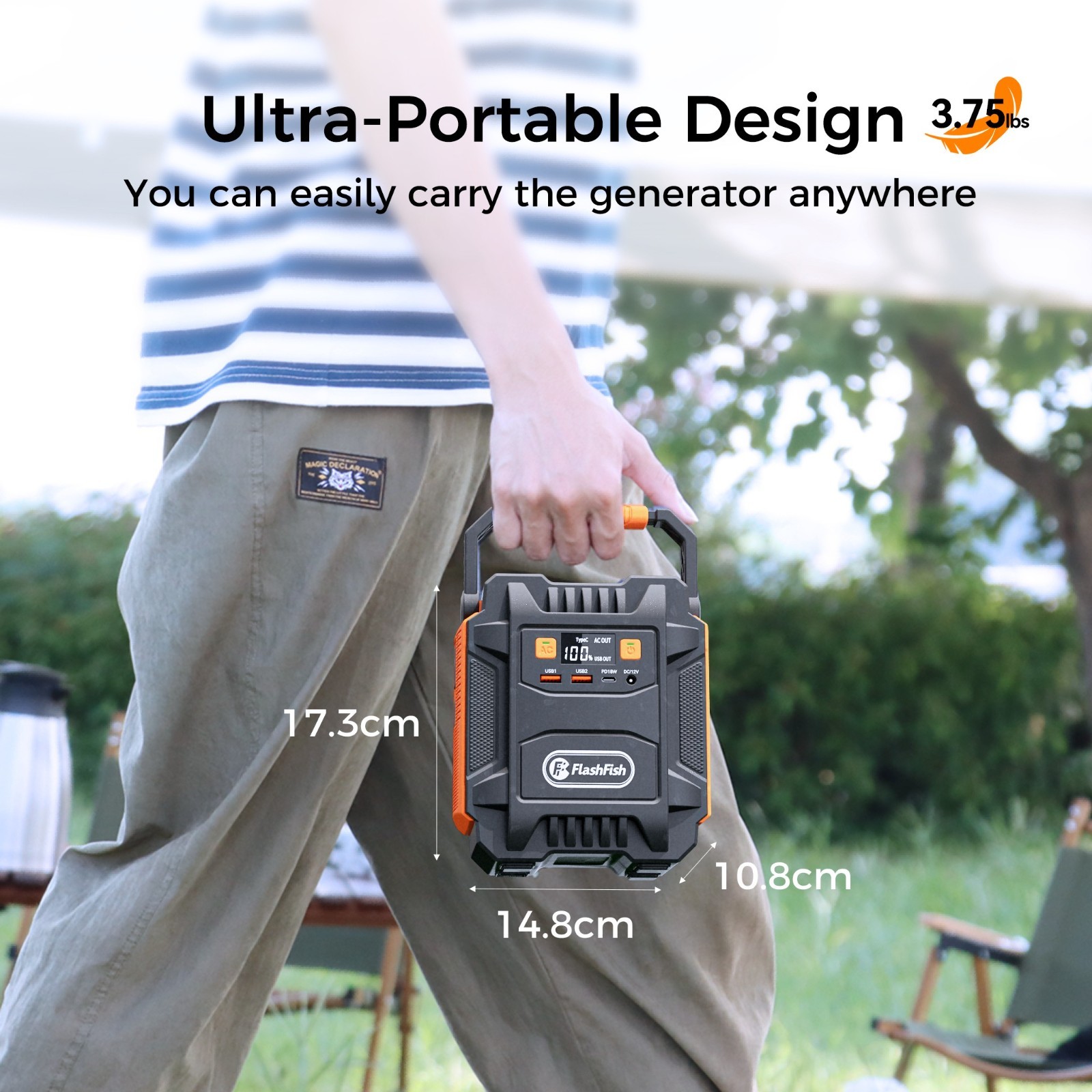 200W Portable Power Station Solar Generator Backup Battery for Home Emergency