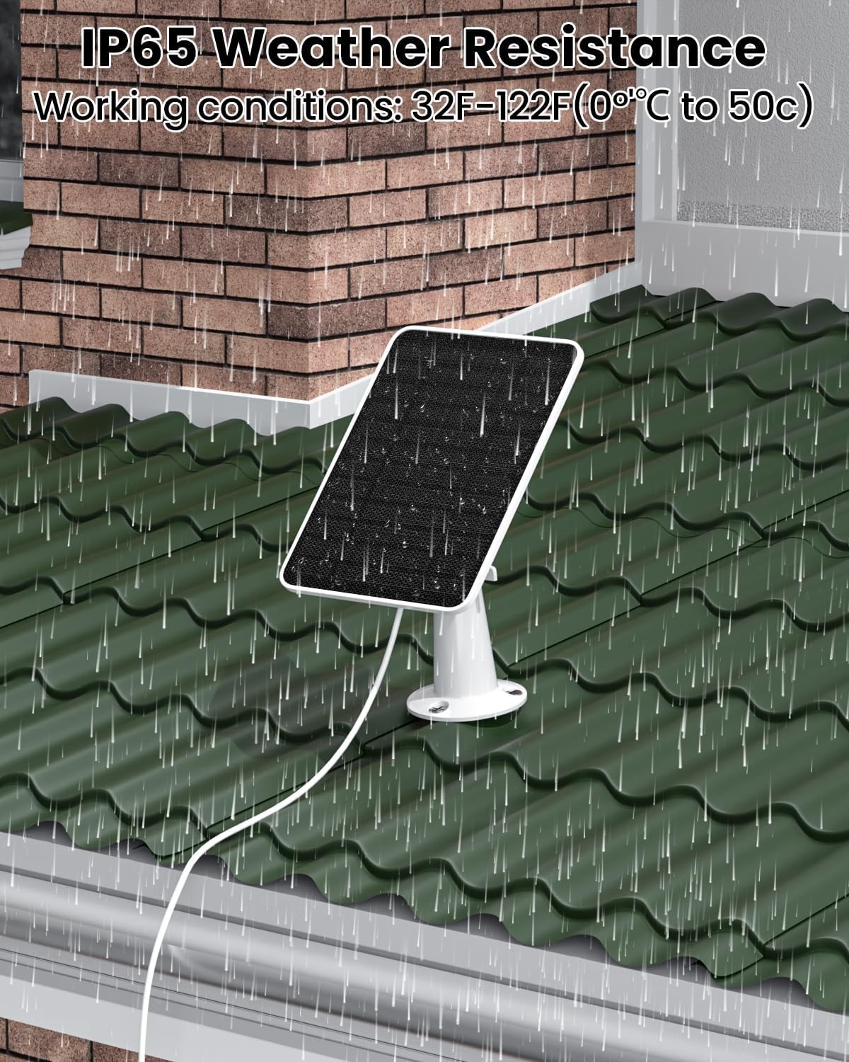 1Pack 5W Solar Panel Charger Arlo Essential 2K Outdoor(2nd Gen)/Essential XL