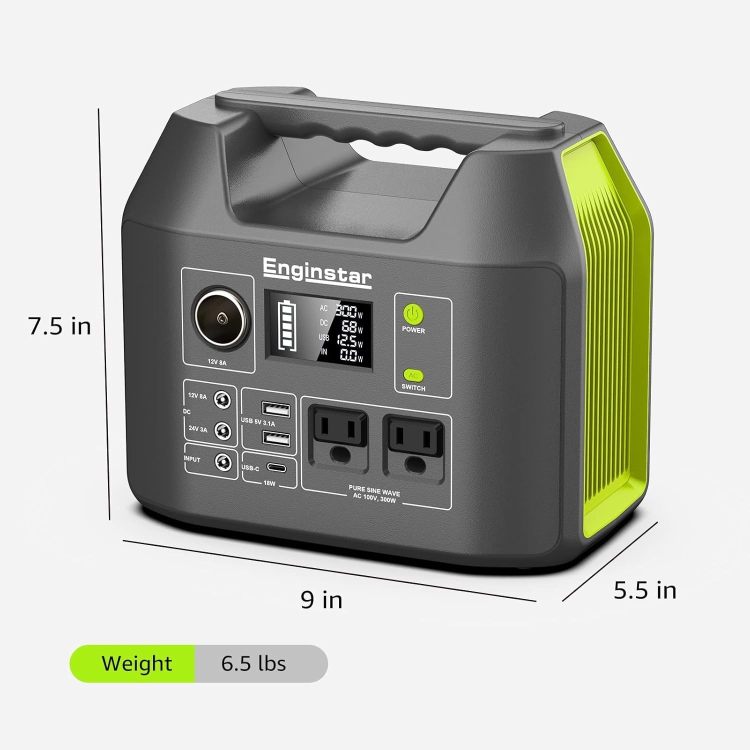300W Portable Solar Generator, 296Wh Battery Power for Camping & RV Adventures