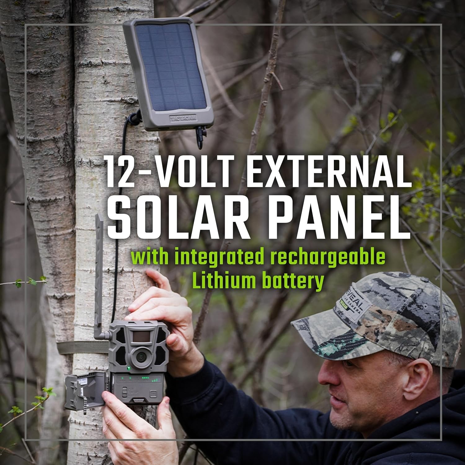 Rechargeable Solar Power Panel for Trail Cameras – Compatible with Reveal Models