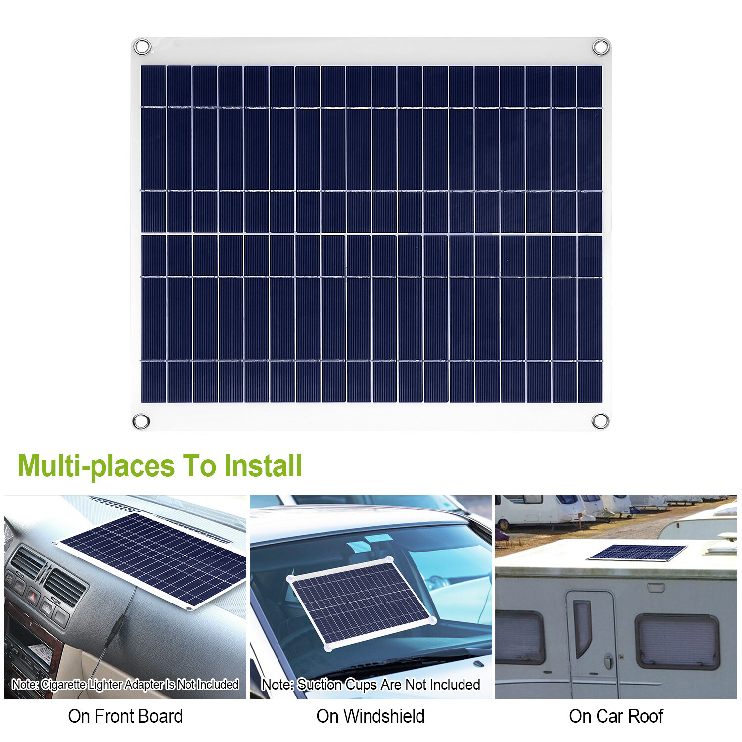 25W Flexible Solar Panel Car Battery 12V Trickle Charger Car Boat RV Car Home