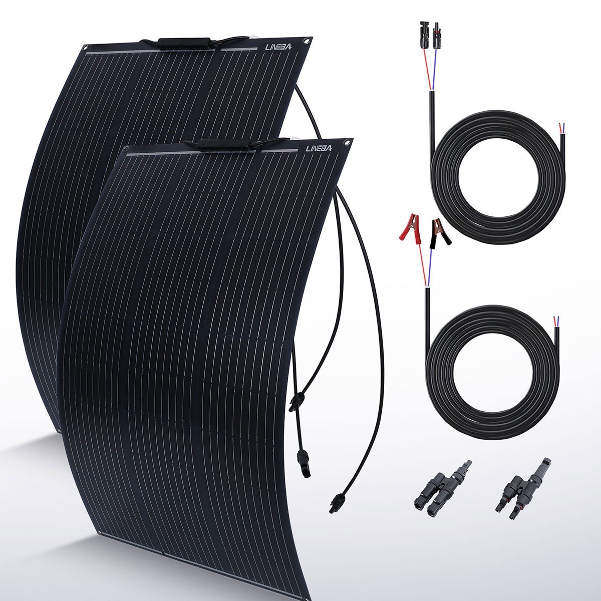 200W 400W Mono Flexible Off Grid Solar Panel IP68 w/ Battery Charge Controller