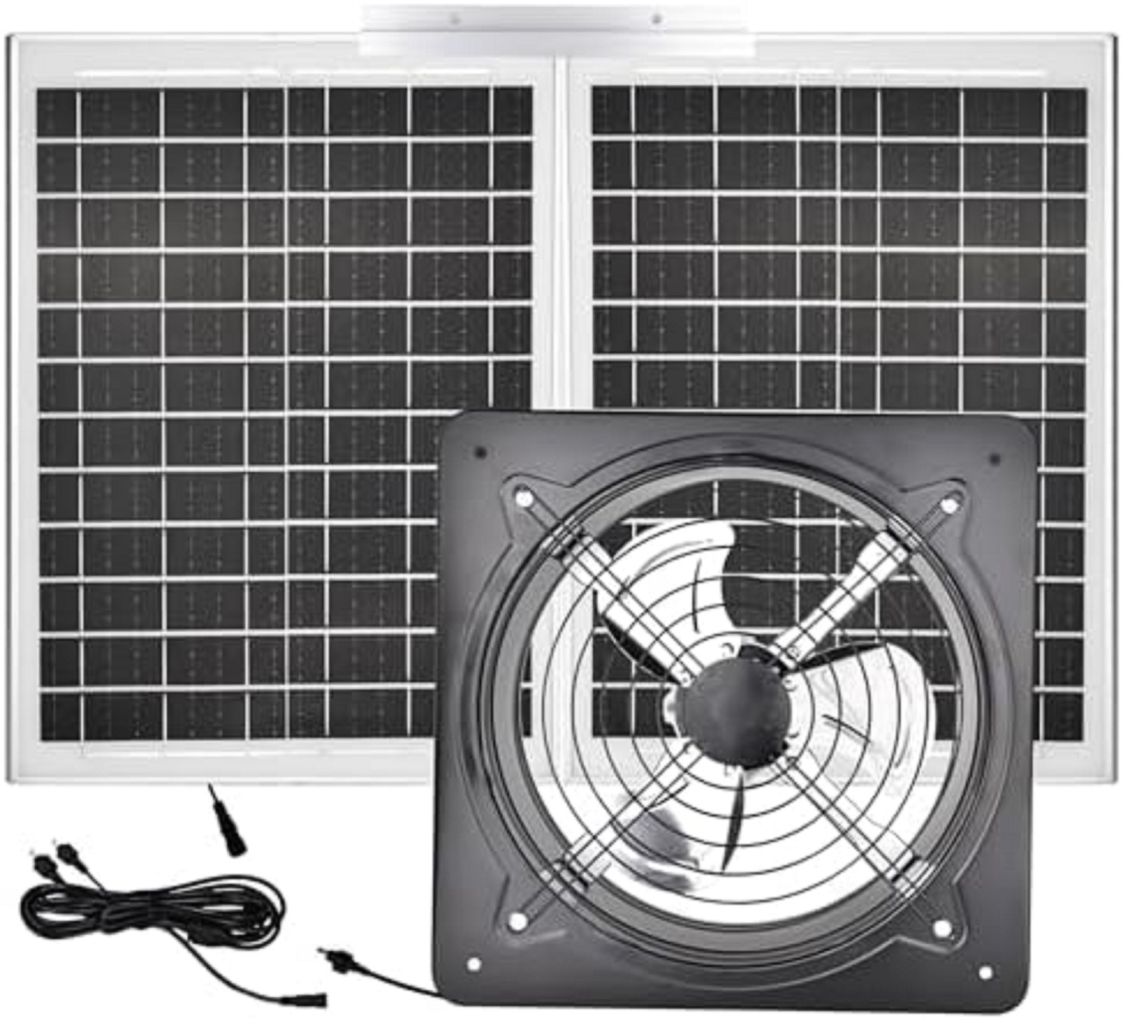 40W Solar Attic Fan Kit, 40W Solar Panel + a 25W DC Fan, Plug and Play, for A