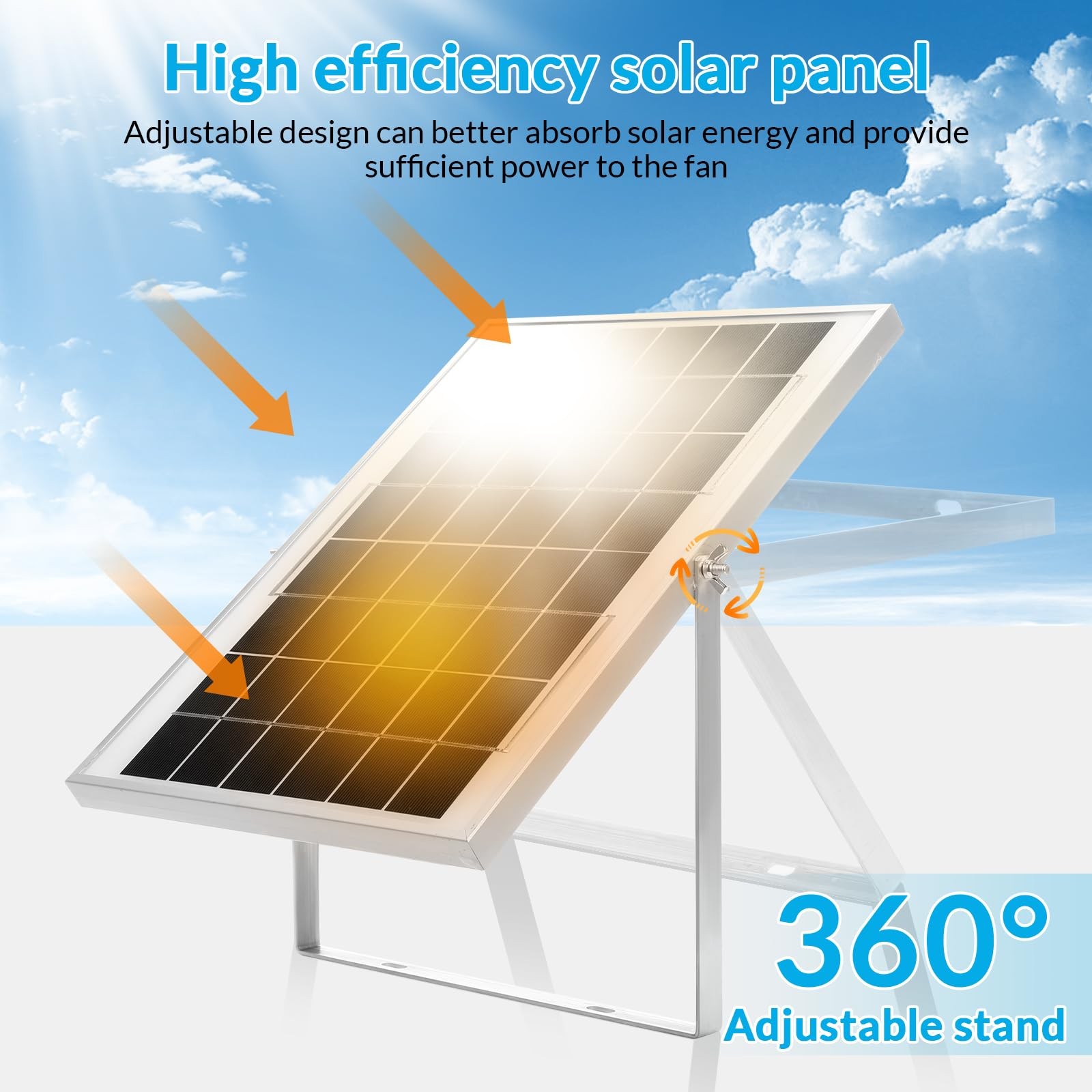 Glooglitter 2 Set Solar Fan for Greenhouse, 10 W Solar Panel Fan Kit with Bra…
