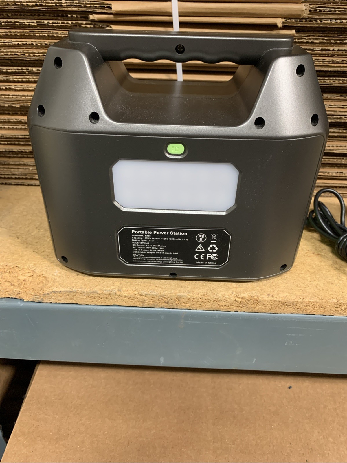 EnginStar Portable Power Station, 150W 155Wh Power Bank with 110V AC Outlet R150