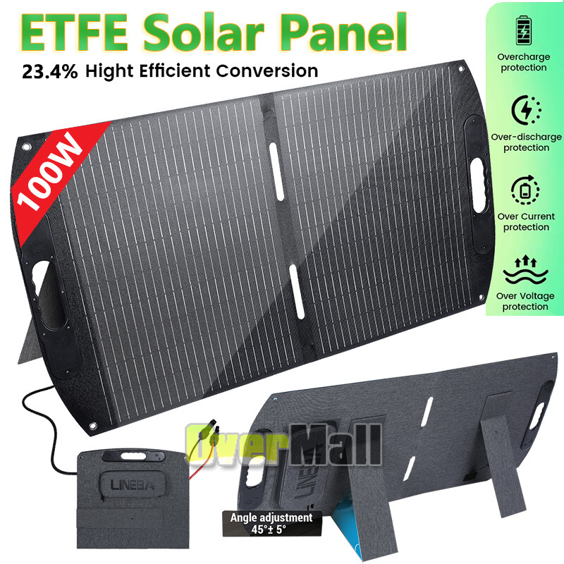 200W Portable Solar Panel for Power Station, ETFE Foldable Solar Panel Charger
