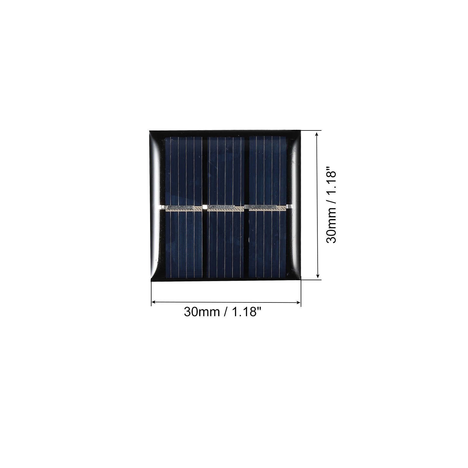 Pack of 10 Mini Solar Panel Cell 1.5V 60mA 0.09W 30mm x 30mm