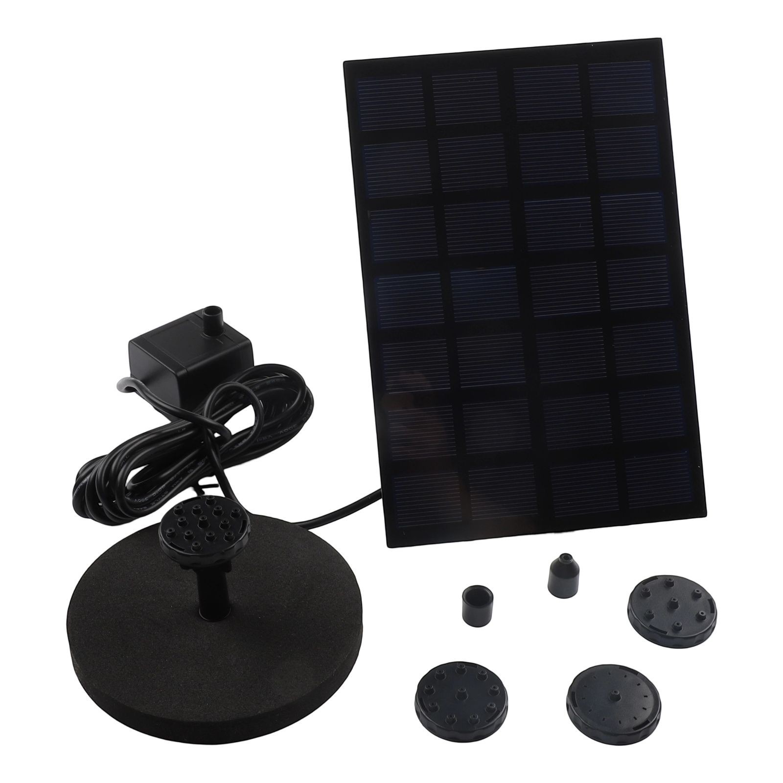 Adjustable Solar Water Fountain Pump with 6 Nozzles for Outdoor Spaces