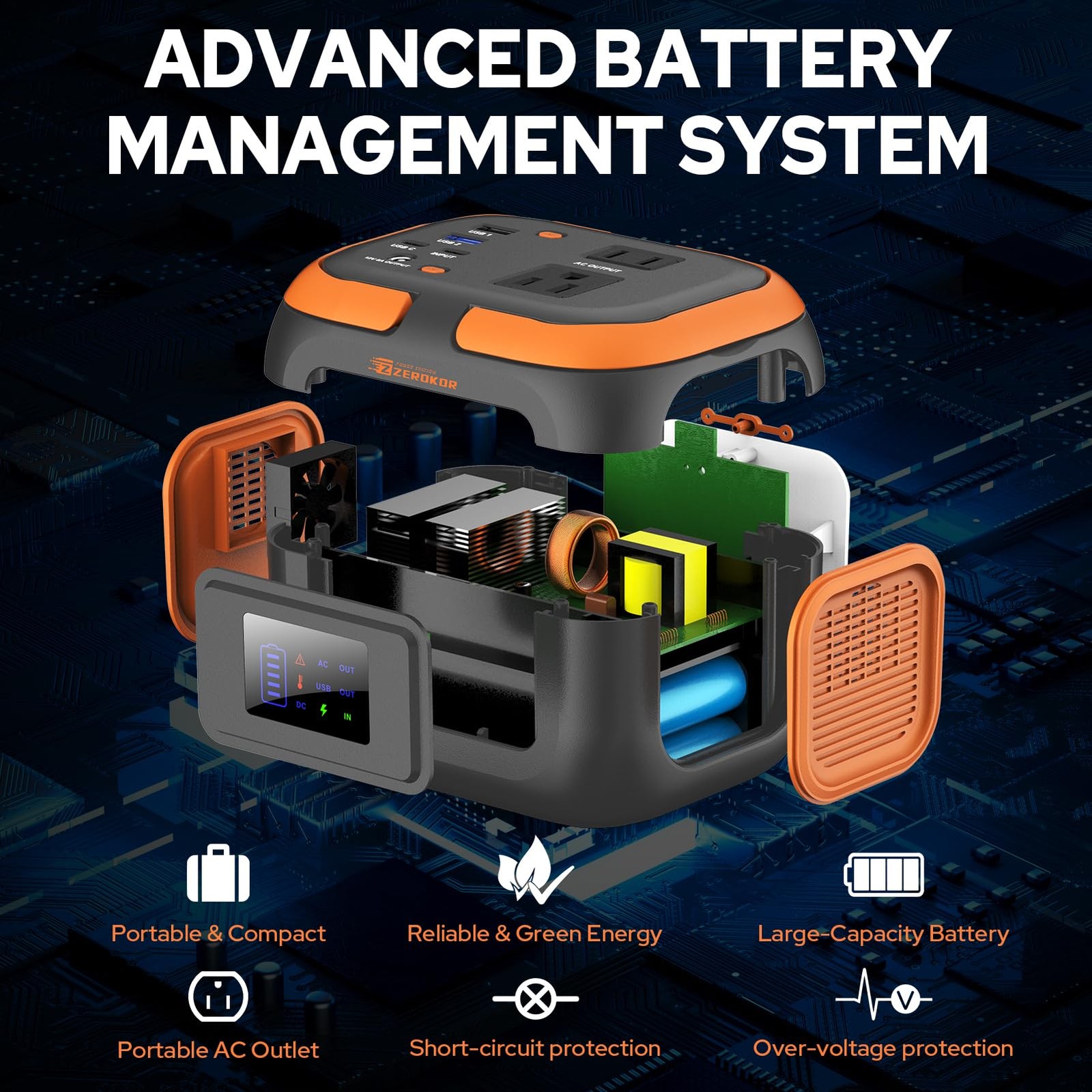 Portable Power Station 120W, Power Bank with AC Outlet,Portable Generator 97.6Wh