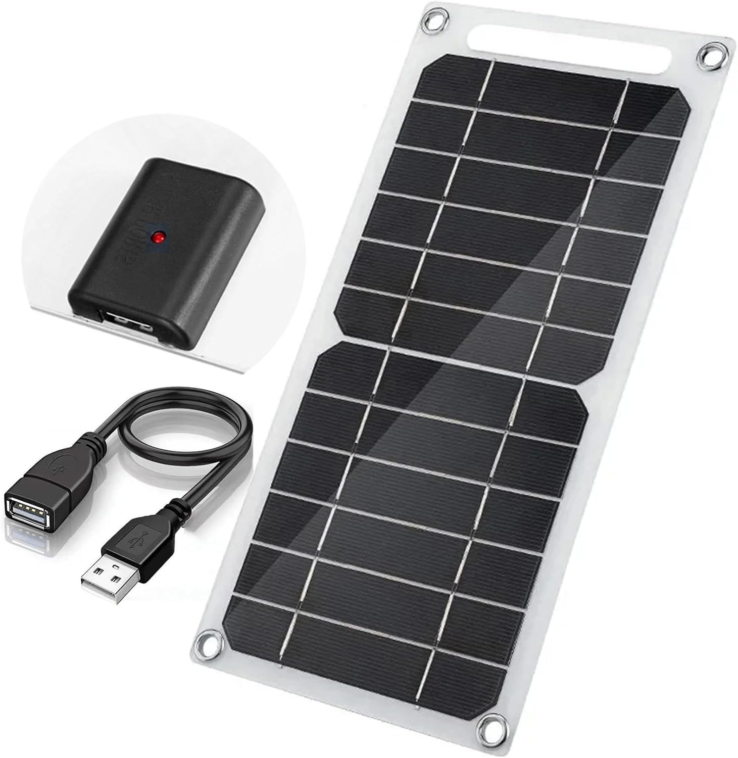 Portable 5V 6W USB Solar Panel Charger for Phones, Cameras, and Camping Gear