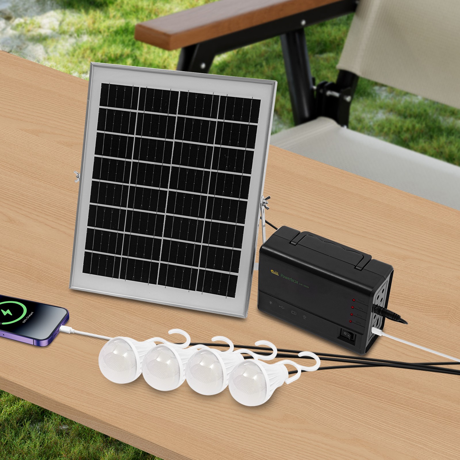 Portable Power Station -Portable Solar Generator with Panels Backup Supply US