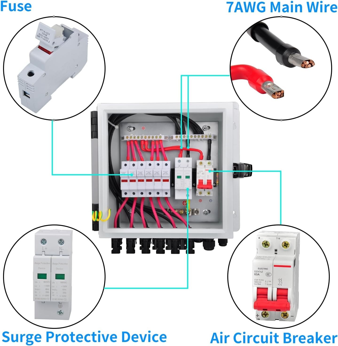 Waterproof Solar Combiner Box for 6 Strings – Enhanced Efficiency & Safety