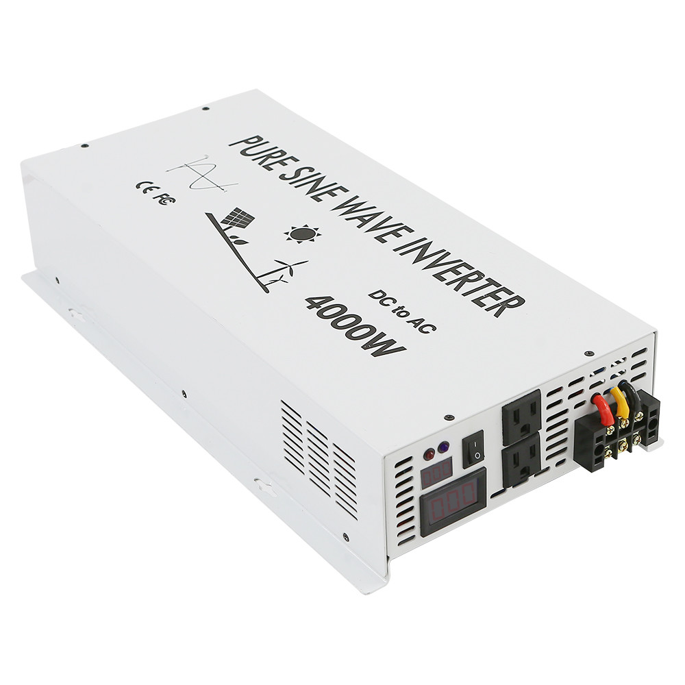 36V to 110V 220V Pure Sine Wave Power Inverter 4000W Car Van Off Grid RV Camp
