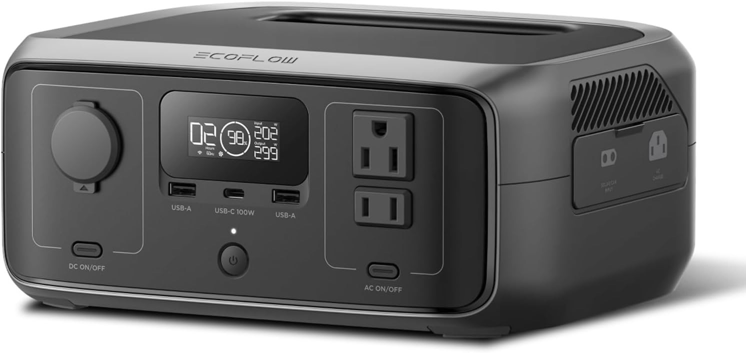 RIVER 3 Portable Power Station – Solar Powered with 600W X-Boost Capability