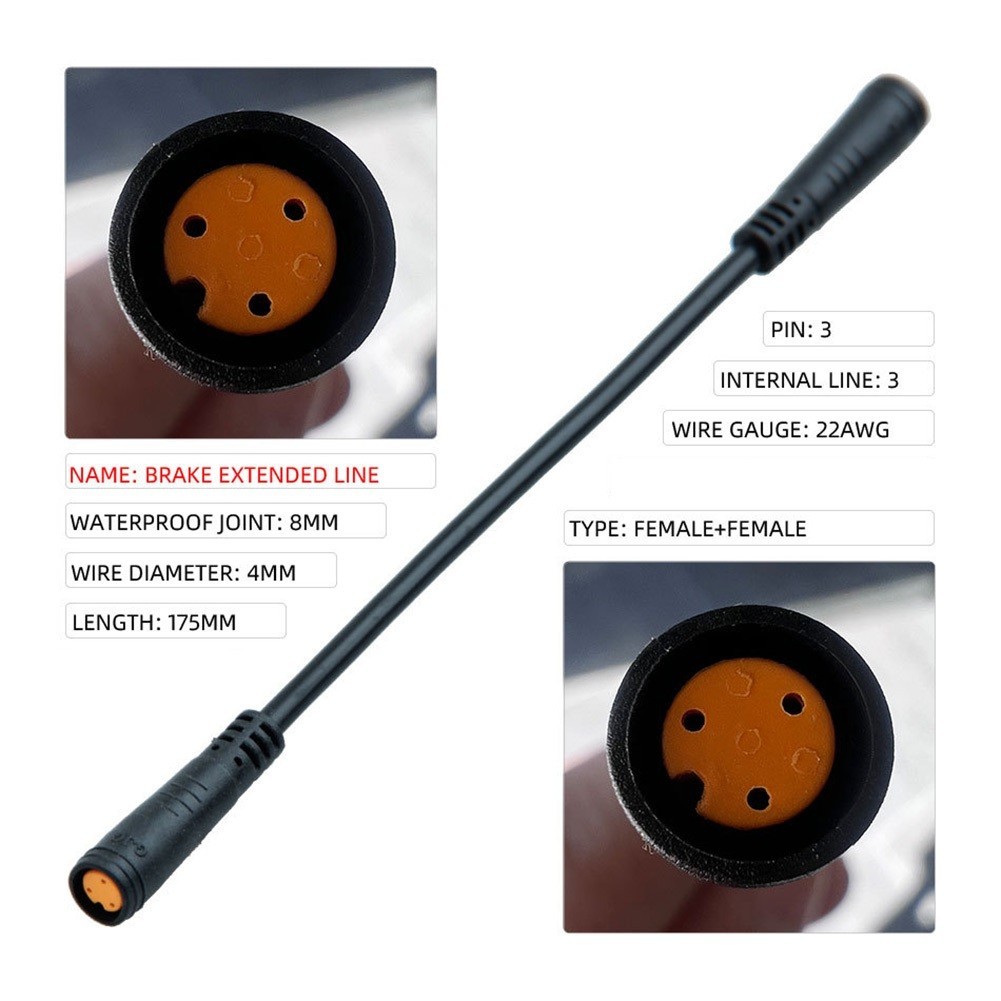 M8 Connector Cable Waterproof Cable Rubber Insulation Plastic Housing Pre-wired