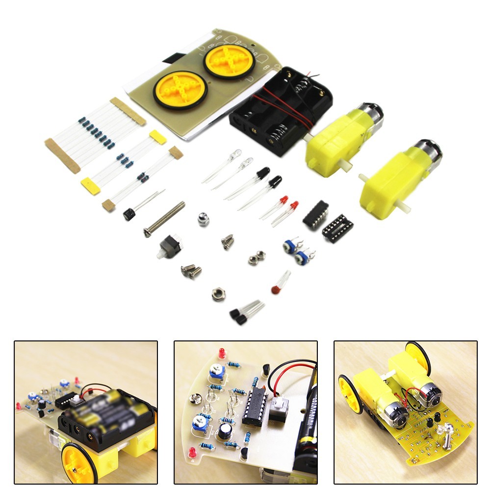 Electronic DIY Kit for Intelligent Tracking Car with Adjustable Direction