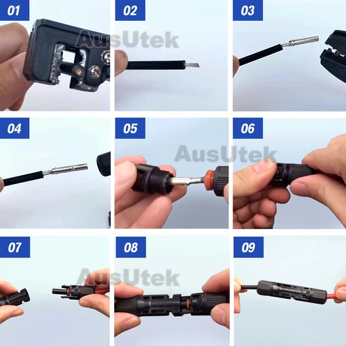 5~20PCS Connectors For IP67 MC4 Solar Panel 30A Line Plug Socket Male & Female M
