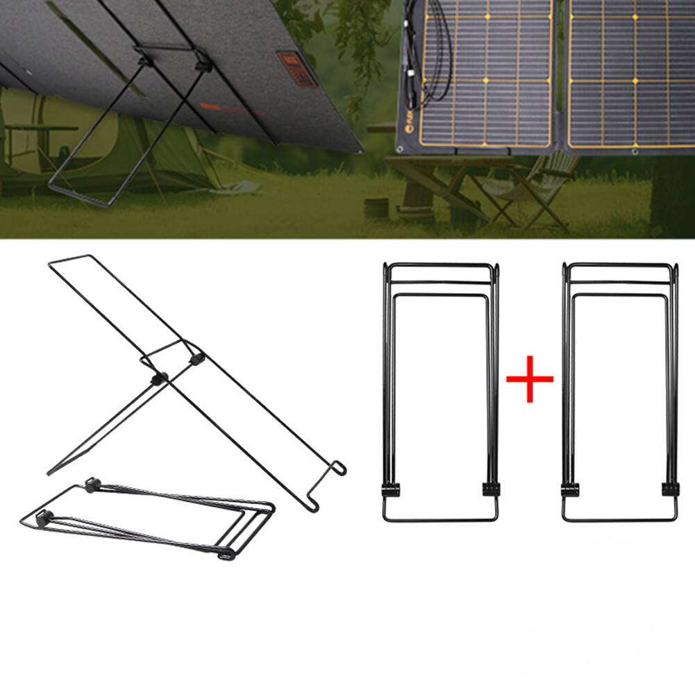 2 Pack Solar Panel Stand&Holder Mobile Rack Foldable Solar Panel Support Bracket