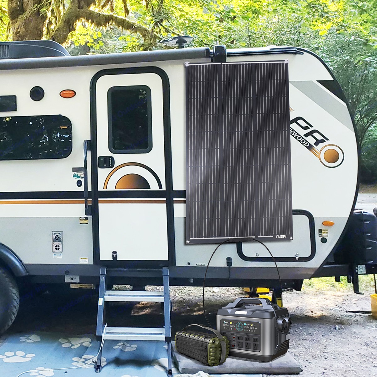 100W 200W Flexible Solar Panel Kit High-Efficiency Home RV Off-Grid 18V Charging