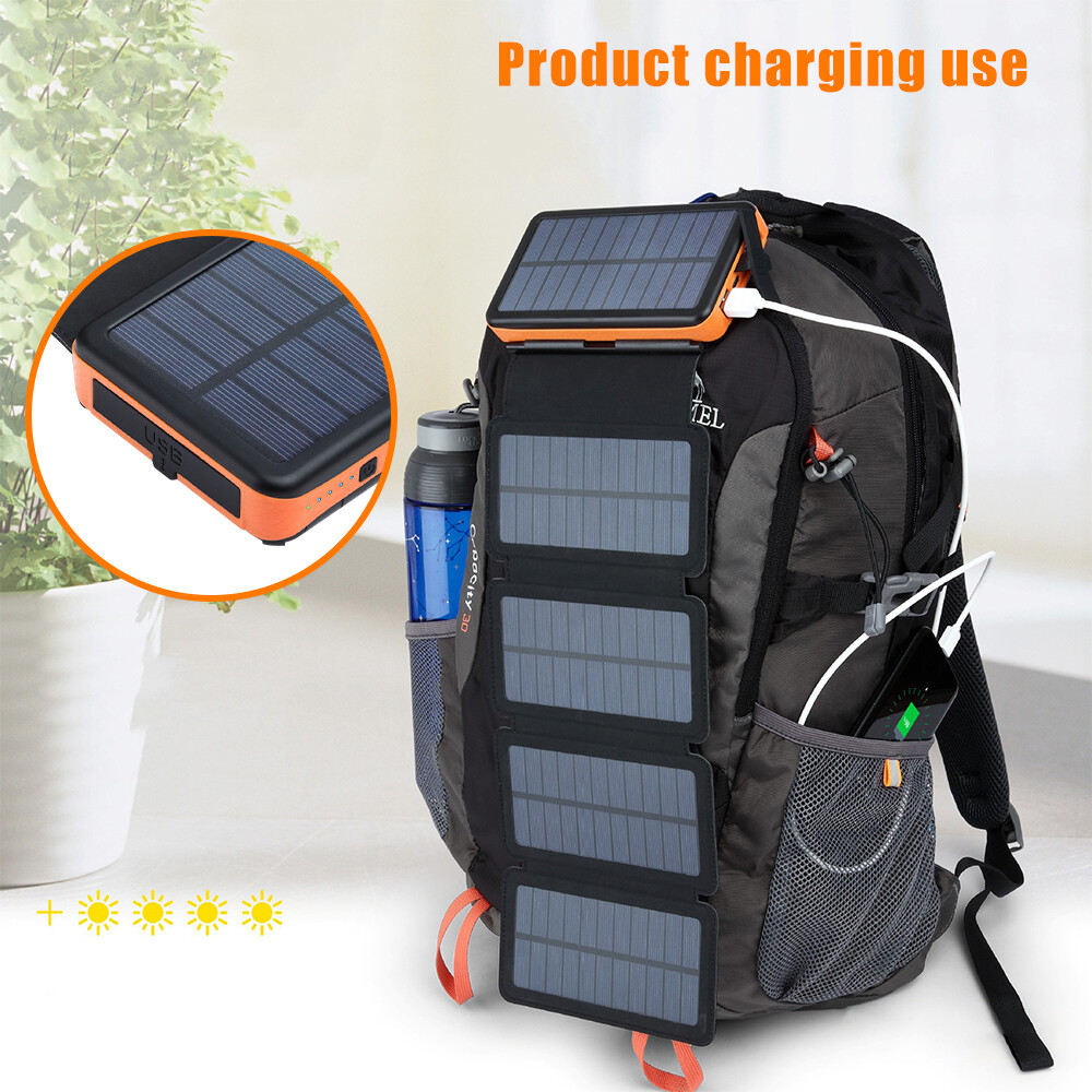 46800mAh Portable 6 Solar Panel Charger Folding Solar Power Bank For Cell Phone