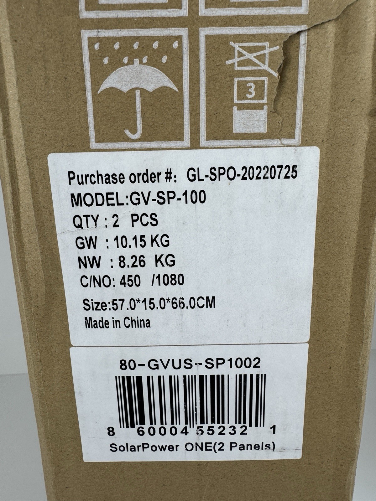 Geneverse SolarPower ONE GV-SP-100 200W Portable Solar Panel Kit 2x100W Sealed