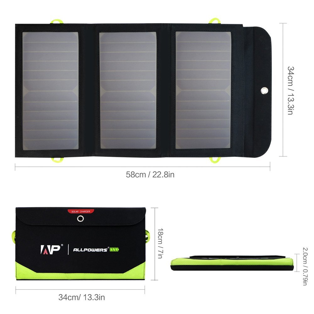 Solar Panel 5V 21W Built-in 10000mAh Battery Portable Solar Charger Waterproof