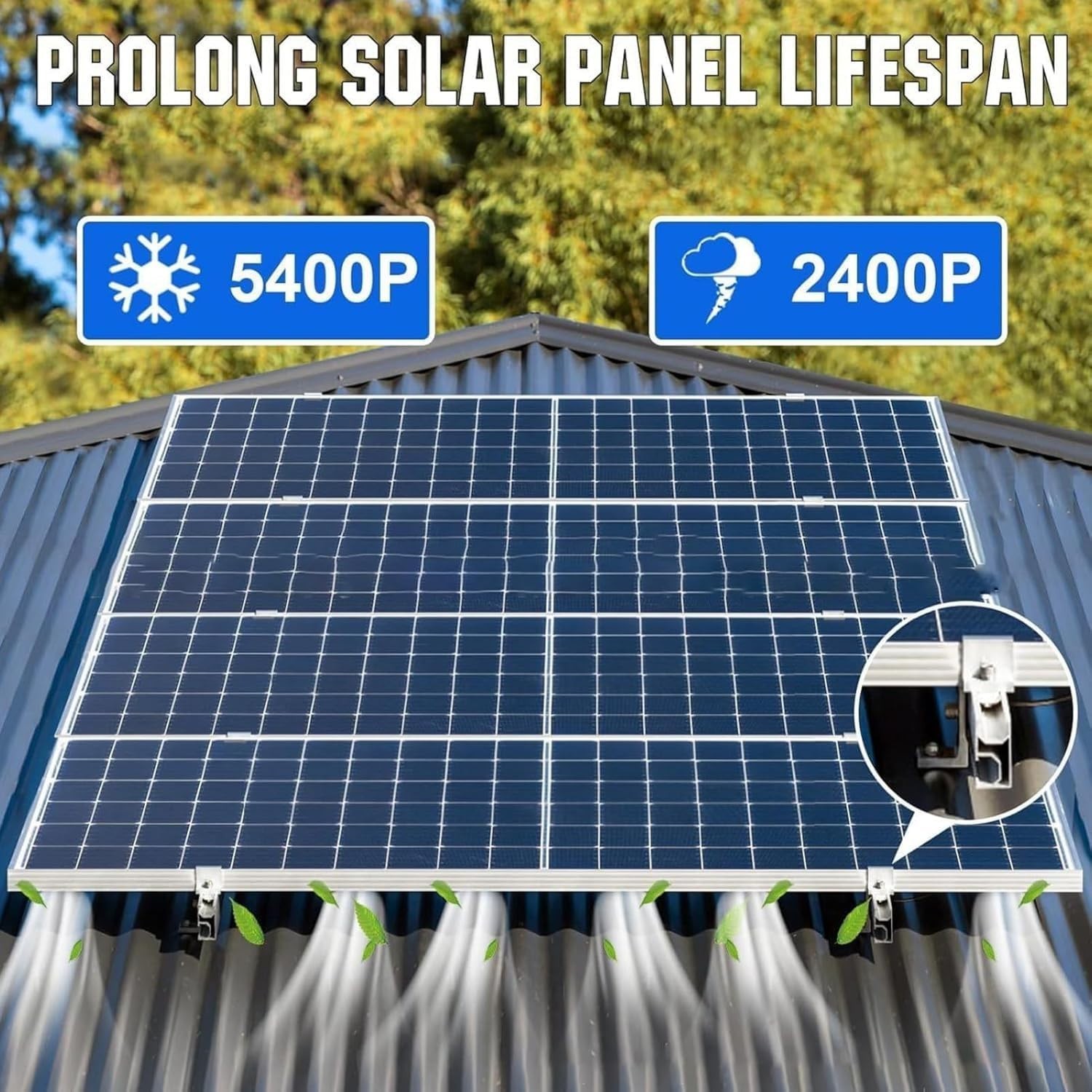 10-Pack Heavy-Duty Aluminum Alloy L-Foot Solar Mounts Photovoltaic Panel Mountin