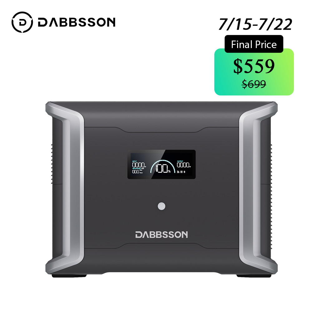 Dabbsson 1700W Extra Battery for DBS1300 Portable Power Station Camping RV Home