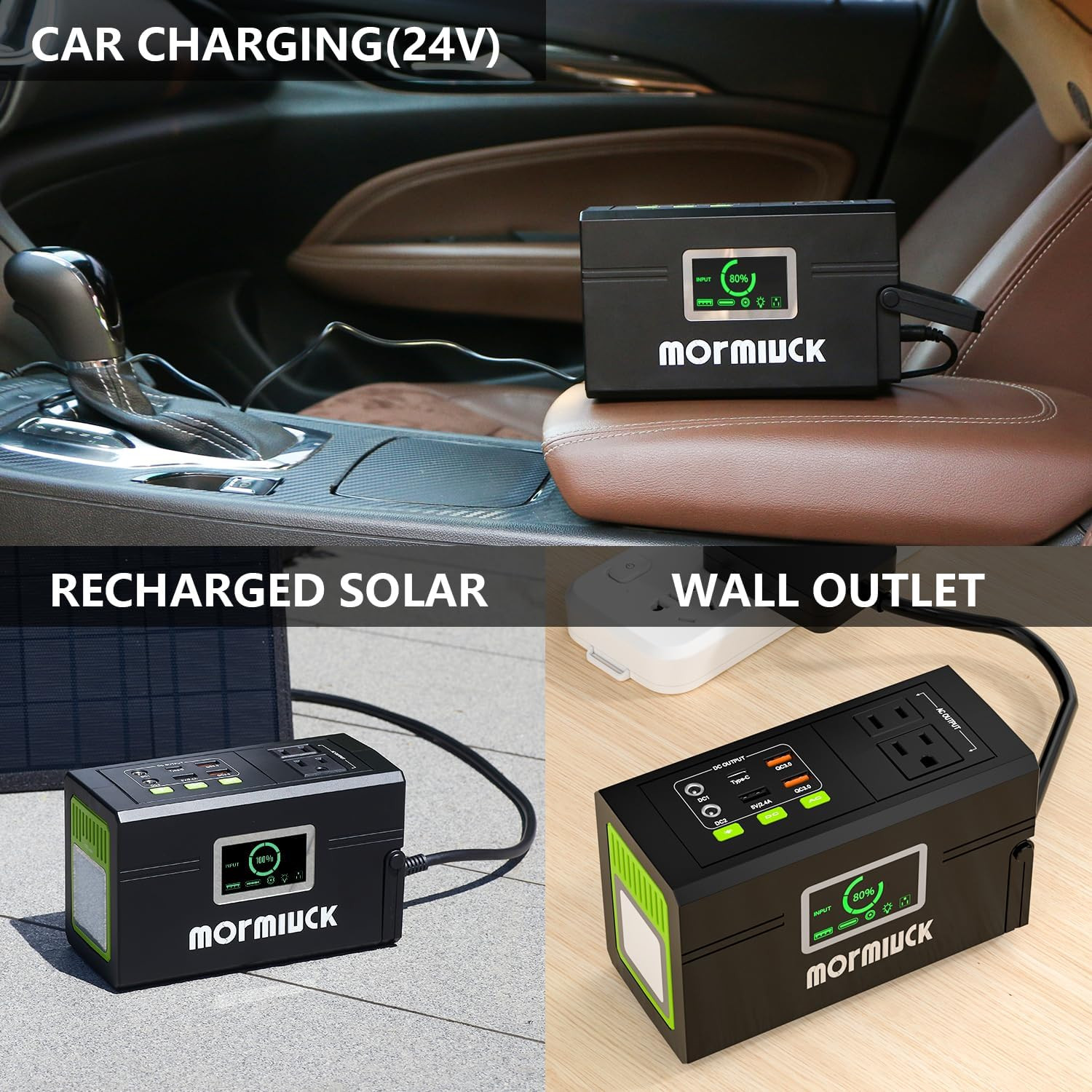 Portable Power Station127W (Peak 150W),88.8Wh Solar Generator, Portable Power Su