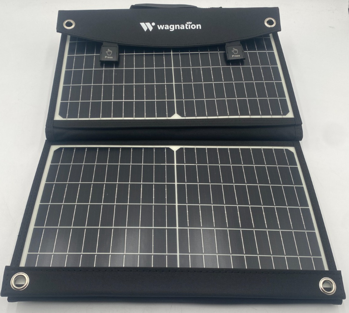 Wagnation 100W Portable Solar Panel Foldable Multi-Port & Wide Compatibility