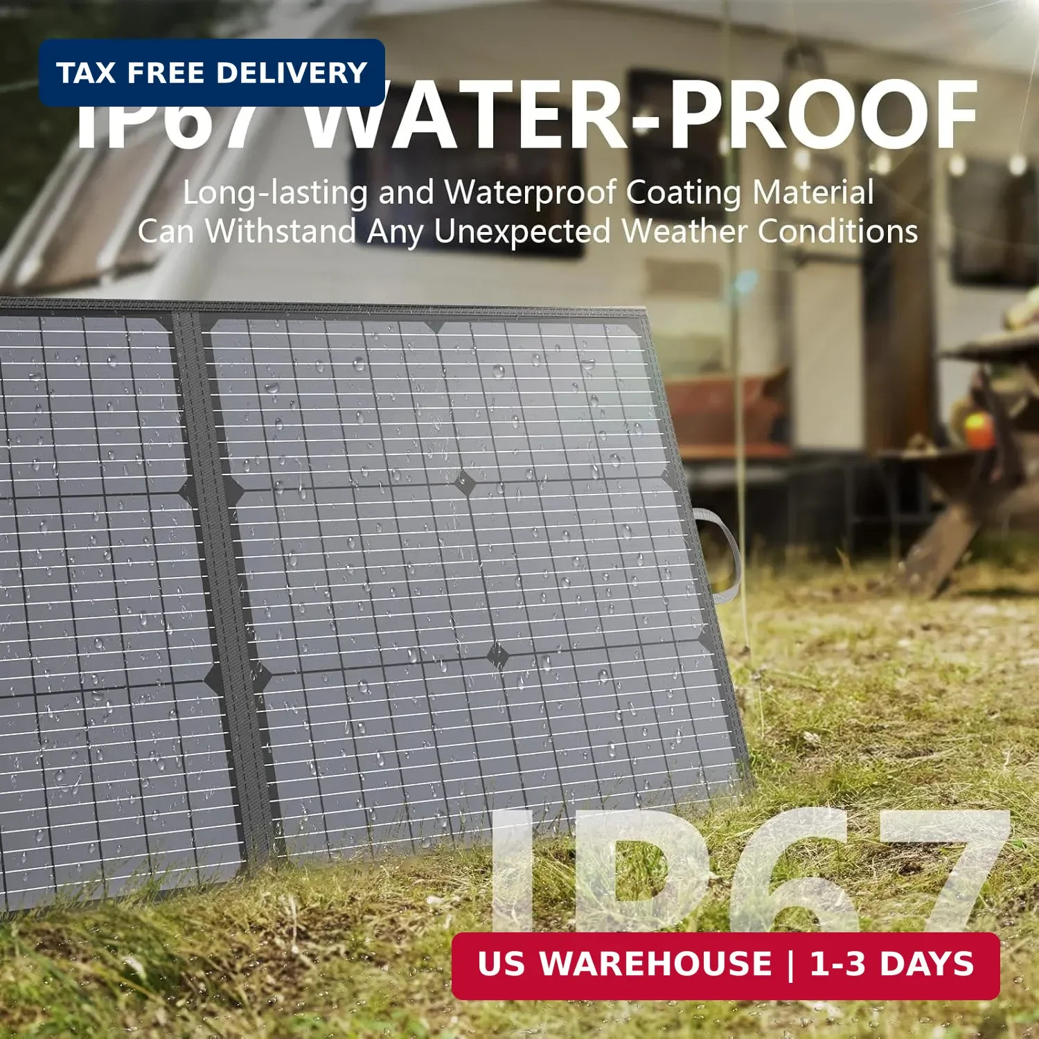 Solar Charger 110W Portable Solar Panel, IP67 Waterproof Foldable Solar Panel ki