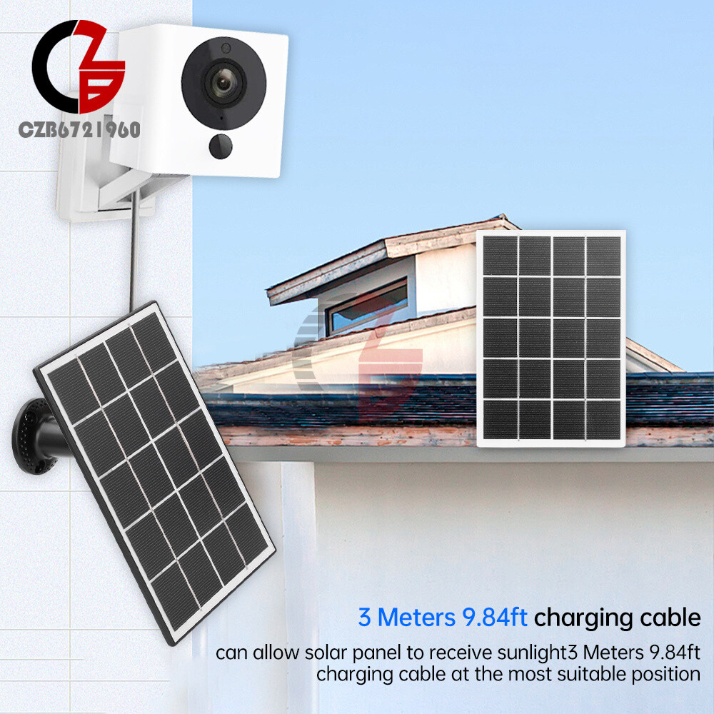 8W 5V Microcrystal Solar Panel with Mounting Brackets Security Camera Water Pump