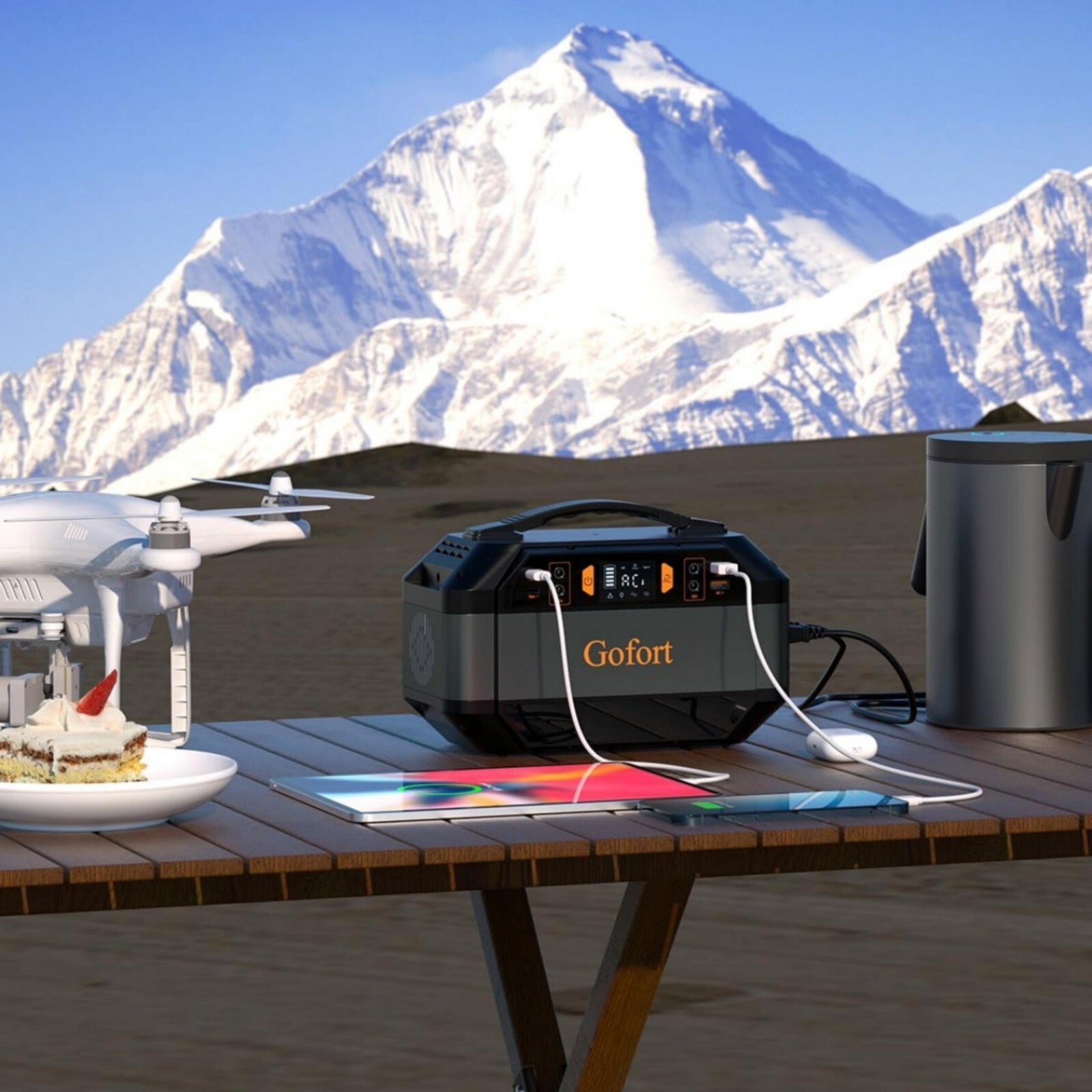 Flashfish P56 Portable Power Station 330W Output Solar Generator for Camping/RV
