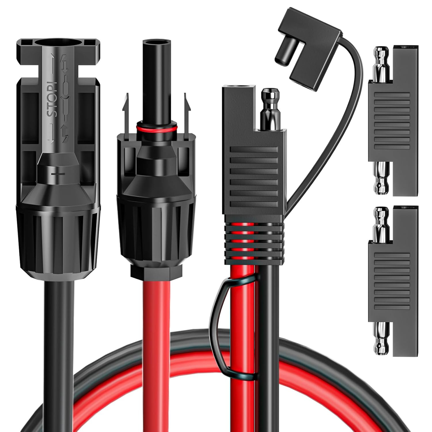 Goupchn Solar Panel SAE Adapter Cable 10AWG PV Wire with Polarity Reverse Plugs