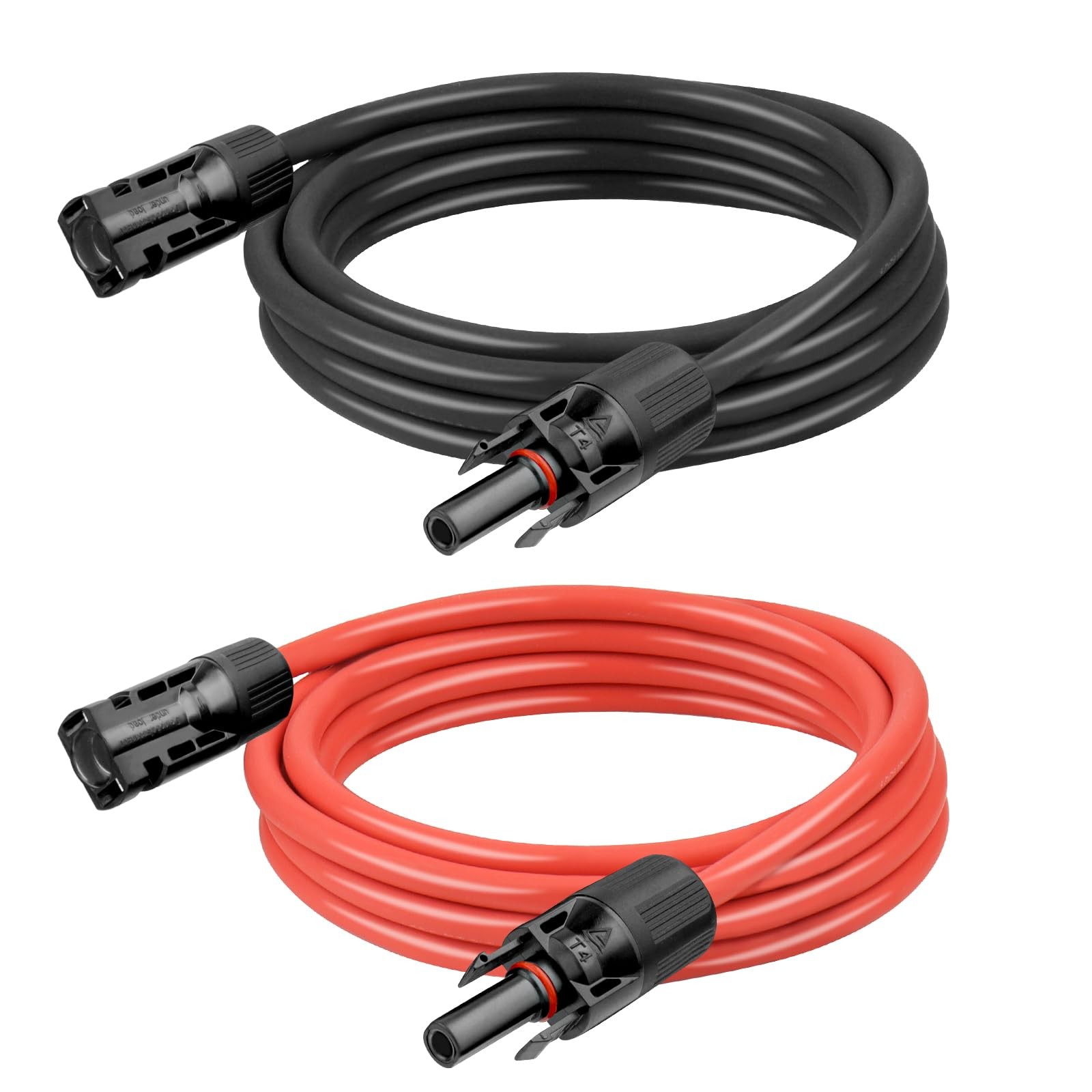 10 AWG Solar Extension Cable – 6FT Black + 6FT Red, Ultra Solar Panel Wire Ma…