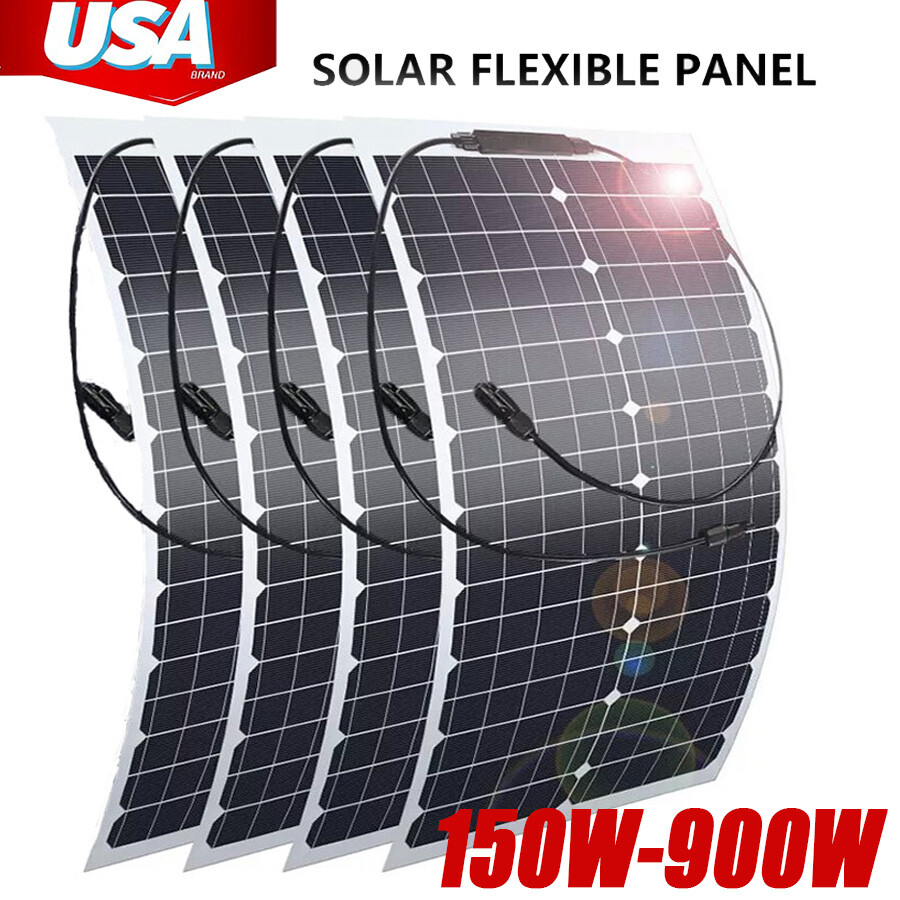 150W 600W 900W Flexible Solar Panel,Ultra Light & Thin, Off-Grid, Monocrystaline