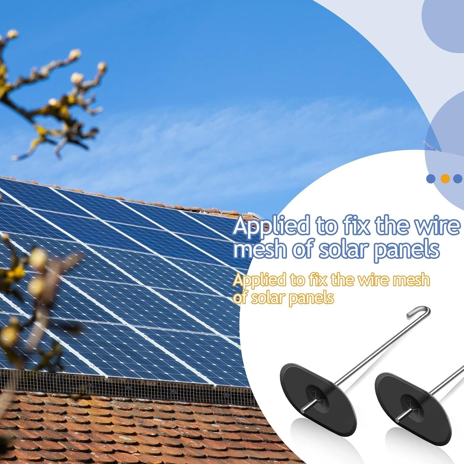 Solar Panel Bird Guard Fastener Clips Stainless Steel Critter Kit 120 Sets