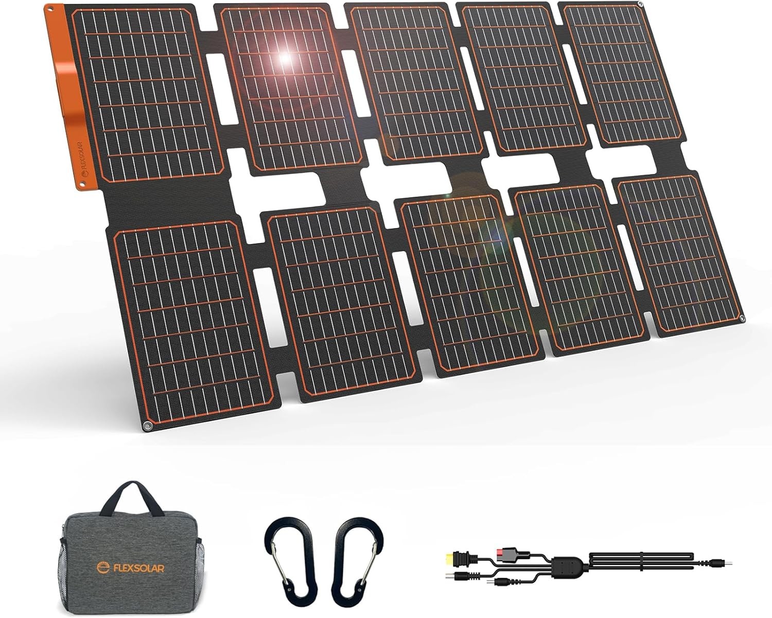 FlexSolar 100W Portable Solar Panels Chargers PD3.0 QC3.0