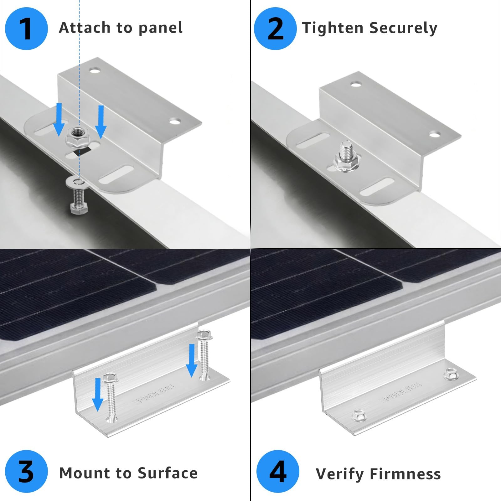 HULKNPE Z Brackets Solar Panel Mounting Kit (16 Pack) – Heavy Duty Corrosion-…
