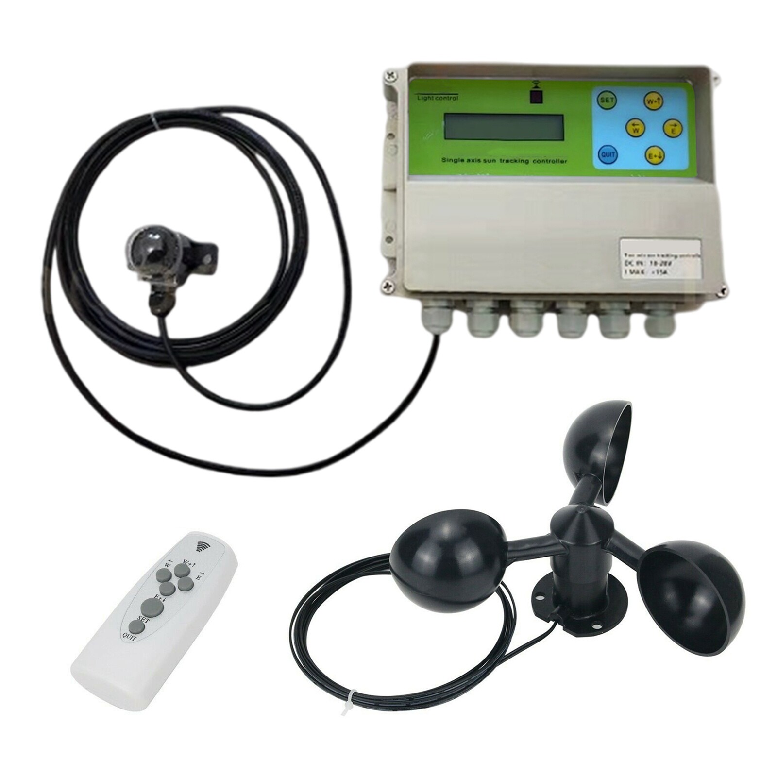 Electronic LCD Solar Tracker Controller W/ Wind Sensor For Solar Tracking Panel