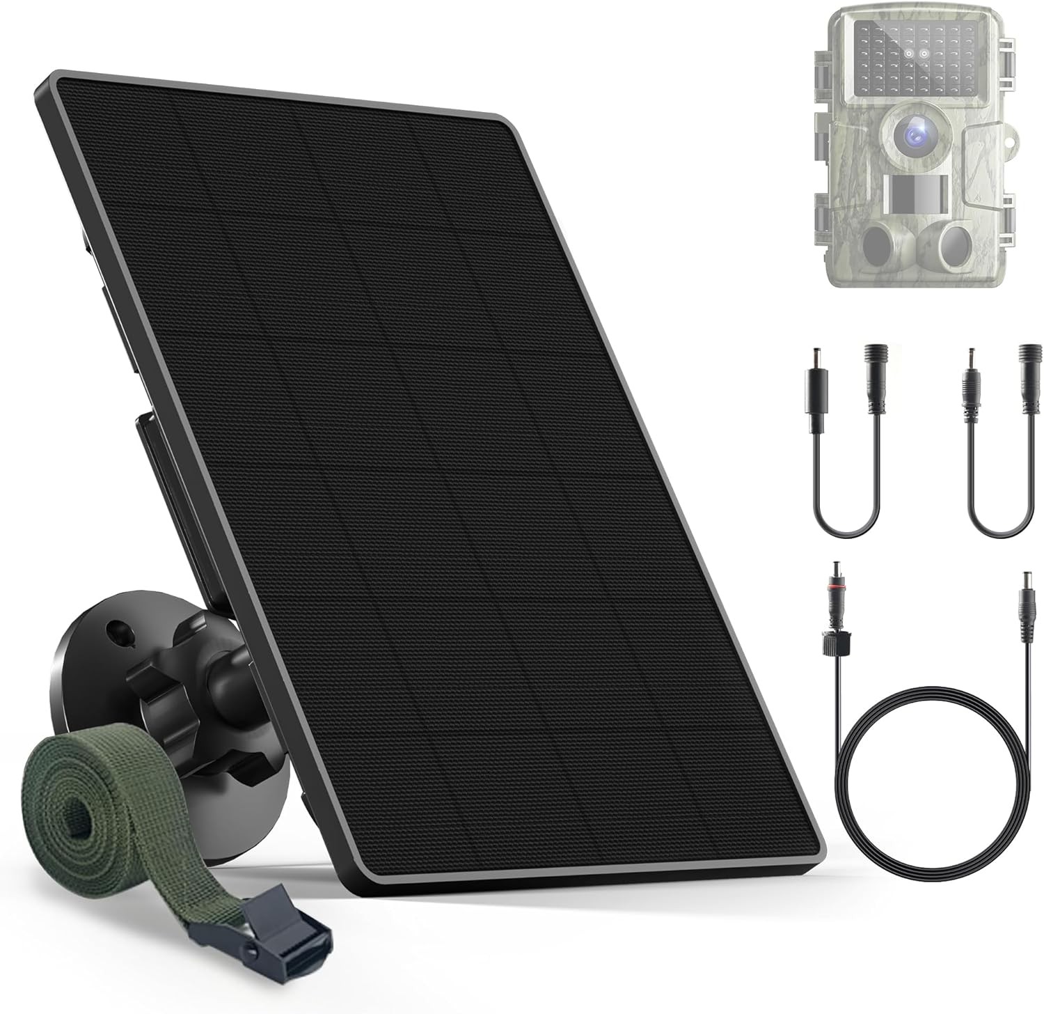 Trail Camera Solar Panel,6W Solar Battery Charger Kit 6V/2A 9V/1.5A 12V/1A W/