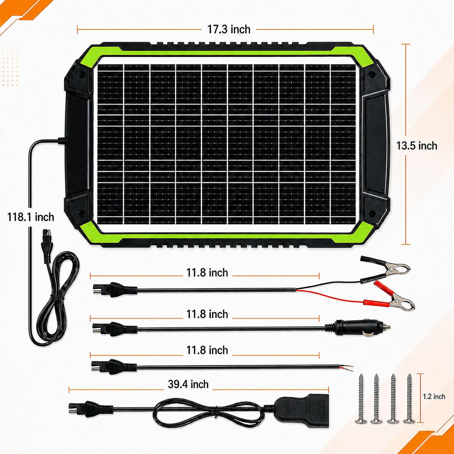TOPRAY 20W 12V Solar Battery Maintainer & Trickle Charger | Battery Drain Reduct