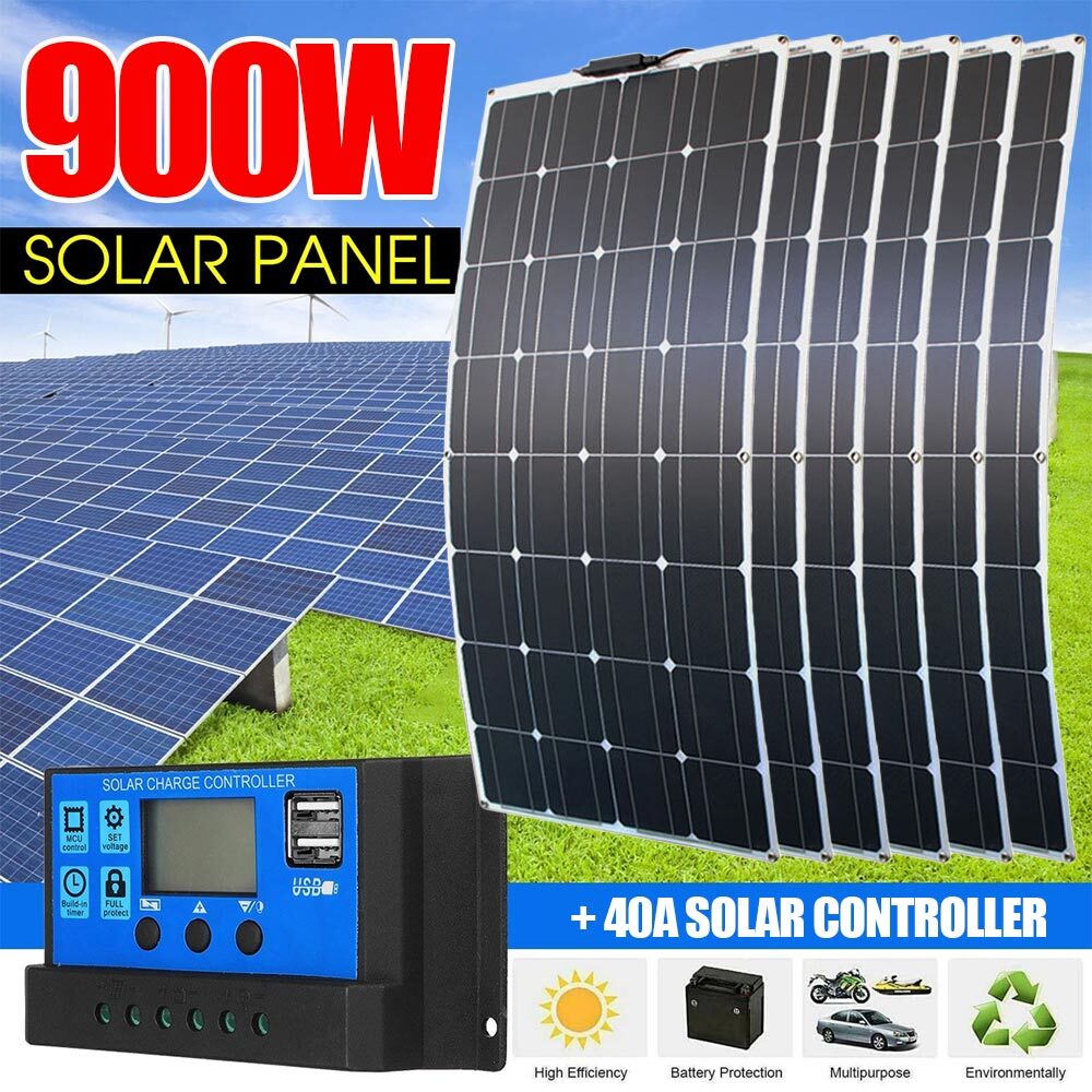 Semi-Flexible Solar Panel 150W 12V Bendable Thin Film Monocrystalline Lightweigh