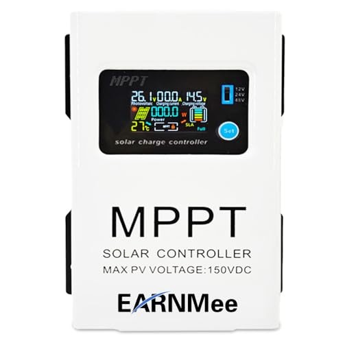 30A MPPT Solar Charge Controller, 150VDC PV Input, 12V/24V/48V white30A