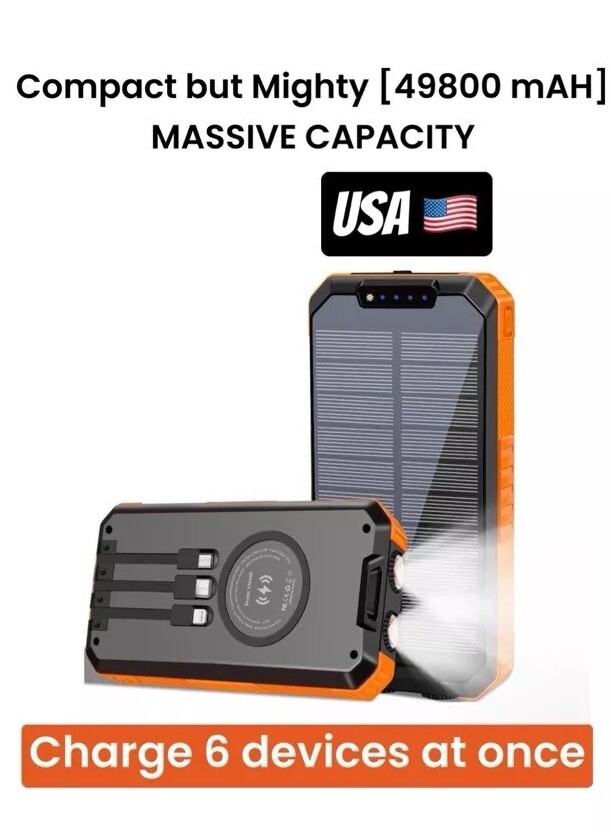 Portable Power Station Solar Generator Power Bank Outlet Emergency OFF GRID LIVE